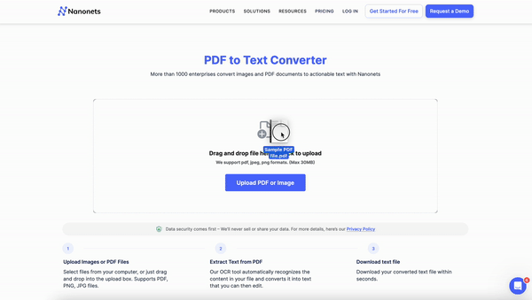 Converting scanned PDFs to Word with Nanonets