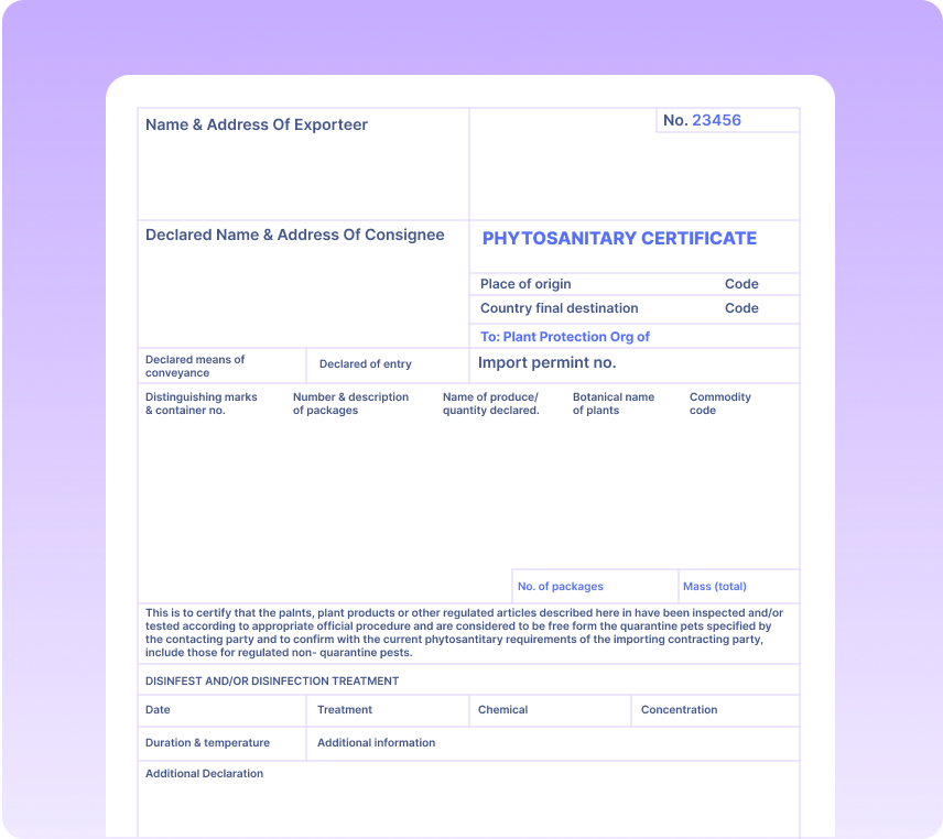 Phytosanitary Certificates