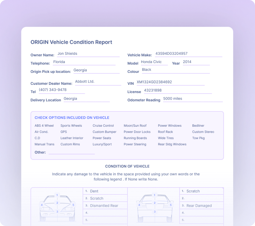 Vehicle Condition Reports