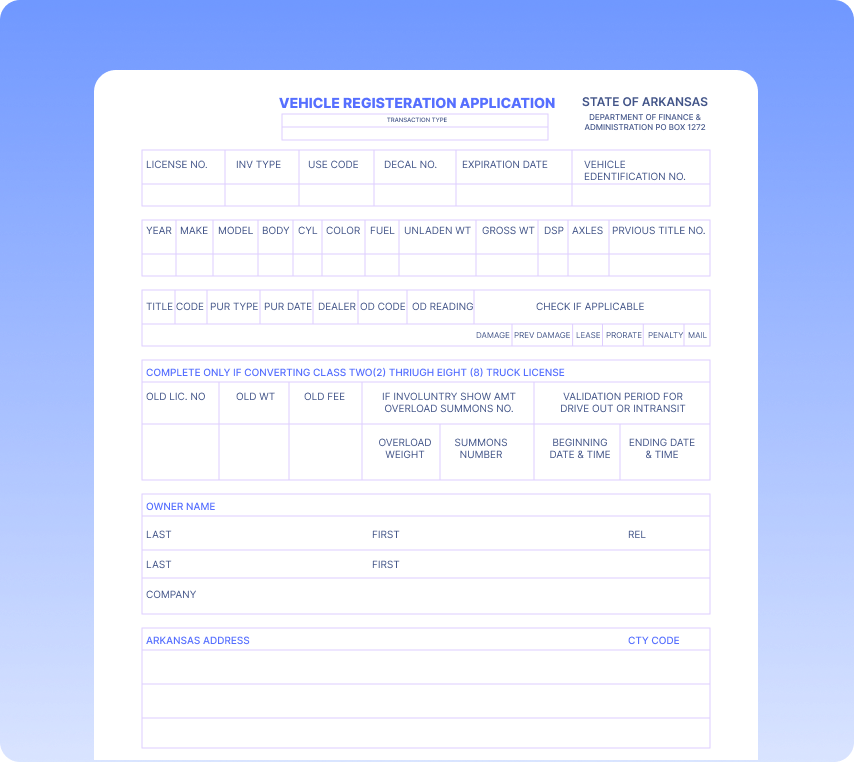 Vehicle Registration Applications