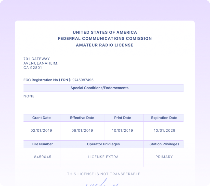 FCC Licences