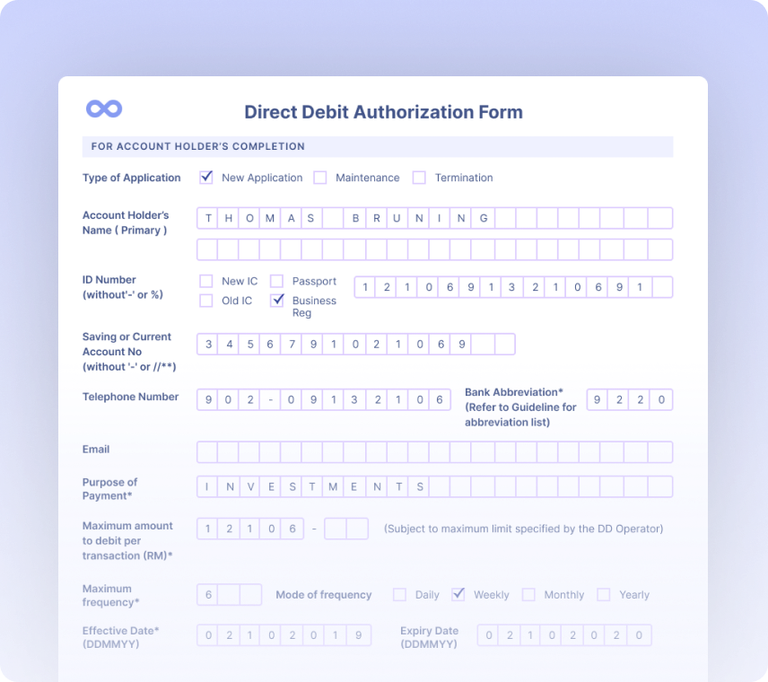 Direct Debit Authorizations