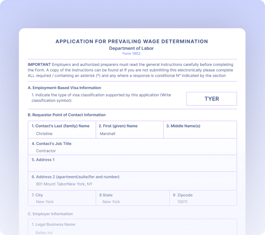 Wage Determination Forms