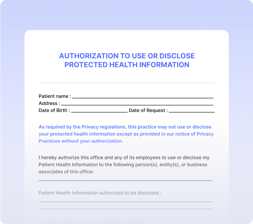 Authorizations To Useor Disclose Protected Health Information