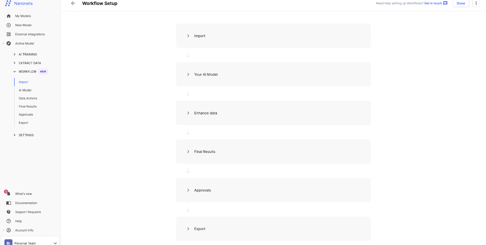 Purchase order workflow on Nanonets