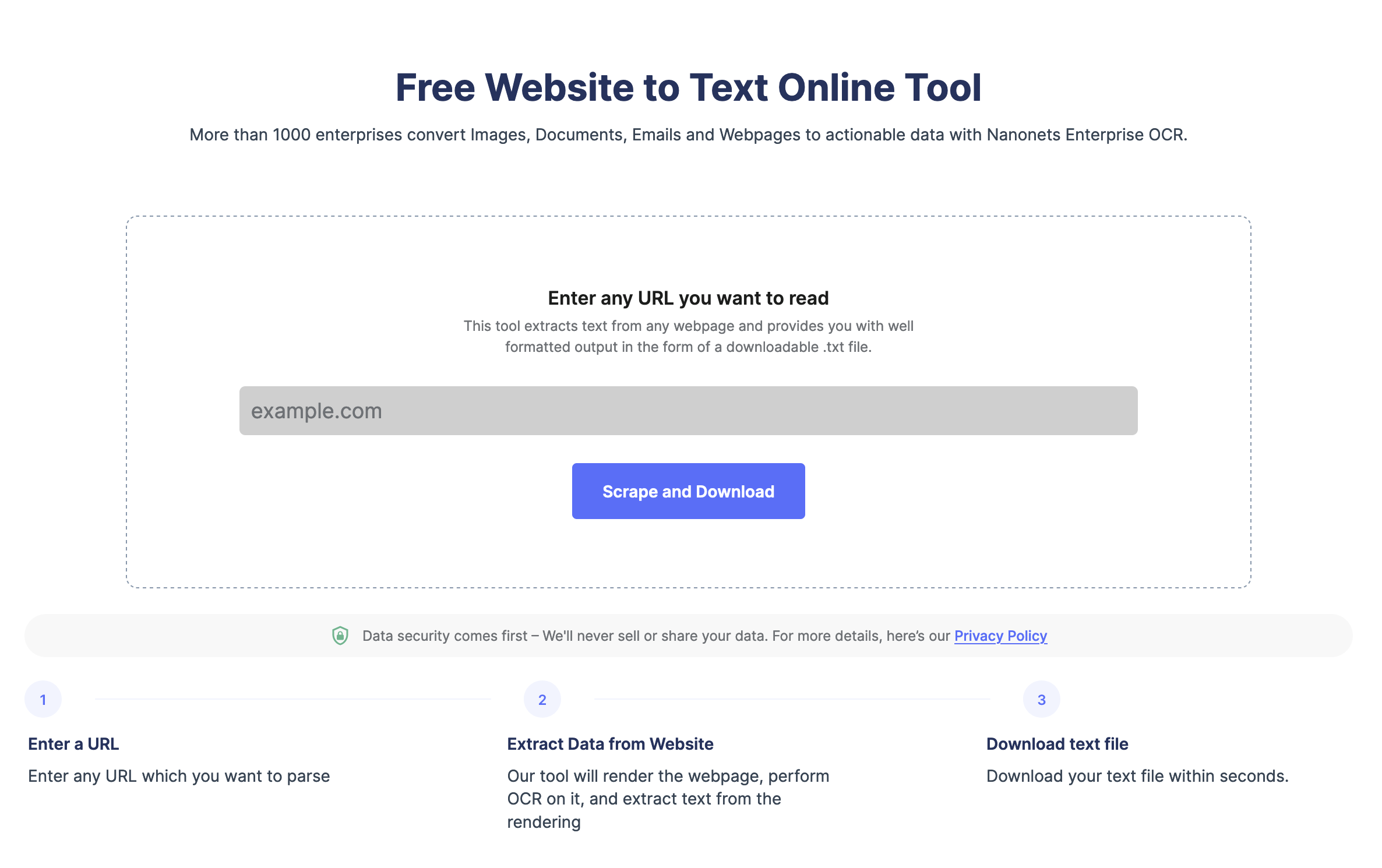 website to text online tool